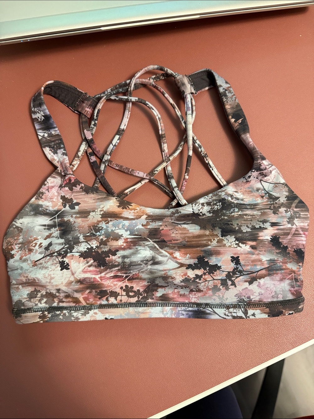Lululemon Free to be Strappy Floral Print Sports Bra